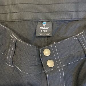 Kuhl Women size 8 reg.  Elastic grip ankles.  Black.  No rips stains or tears